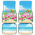 Hawaii Christmas Car Mats Deck The Palms Holiday Flamingos