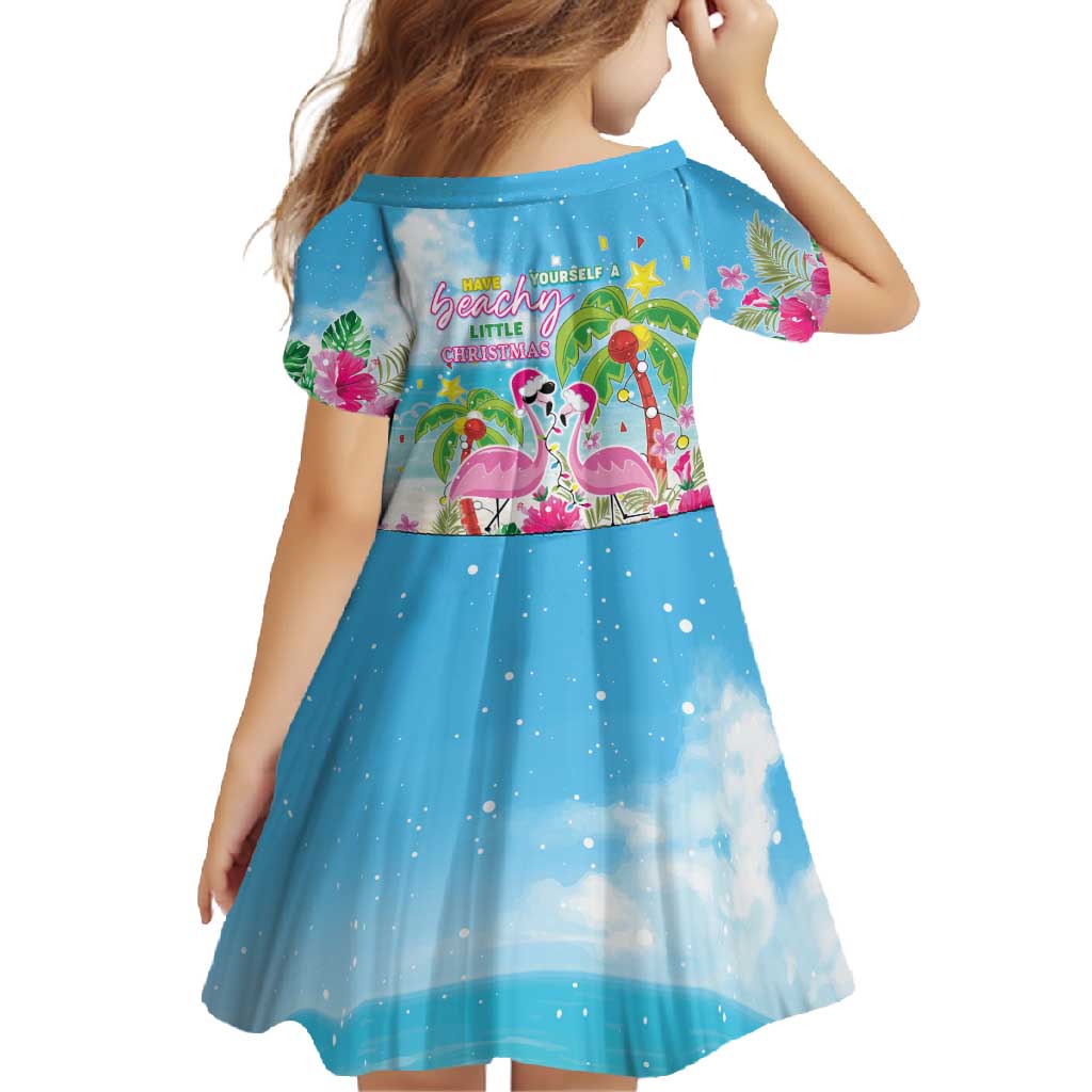 Hawaii Christmas Family Matching Long Sleeve Bodycon Dress and Hawaiian Shirt Deck The Palms Holiday Flamingos LT05 - Polynesian Pride