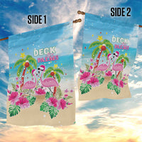Hawaii Christmas Garden Flag Deck The Palms Holiday Flamingos