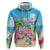 Hawaii Christmas Hoodie Deck The Palms Holiday Flamingos