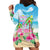 Hawaii Christmas Hoodie Dress Deck The Palms Holiday Flamingos