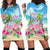 Hawaii Christmas Hoodie Dress Deck The Palms Holiday Flamingos