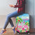 Hawaii Christmas Luggage Cover Deck The Palms Holiday Flamingos