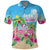 Hawaii Christmas Polo Shirt Deck The Palms Holiday Flamingos