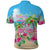 Hawaii Christmas Polo Shirt Deck The Palms Holiday Flamingos