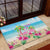 Hawaii Christmas Rubber Doormat Deck The Palms Holiday Flamingos