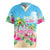 Hawaii Christmas Rugby Jersey Deck The Palms Holiday Flamingos