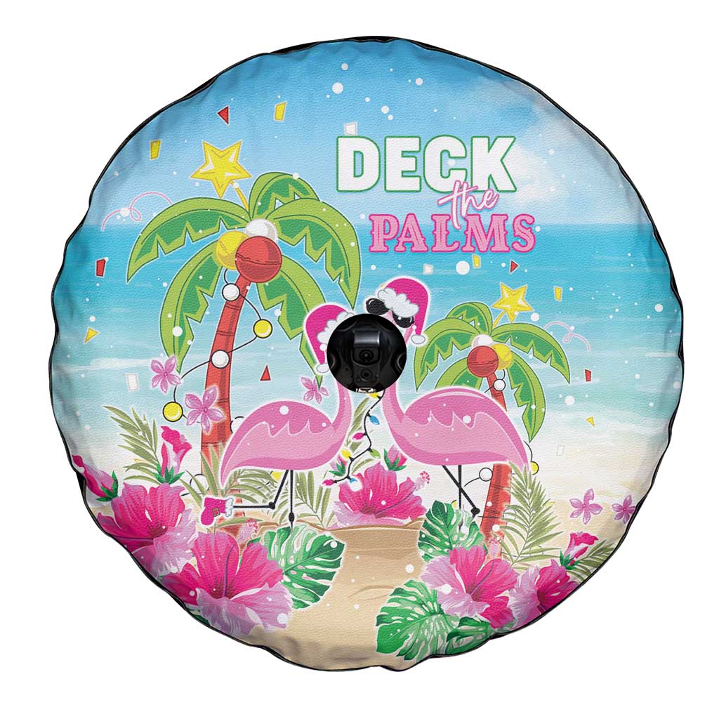 Hawaii Christmas Spare Tire Cover Deck The Palms Holiday Flamingos