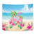 Hawaii Christmas Tapestry Deck The Palms Holiday Flamingos