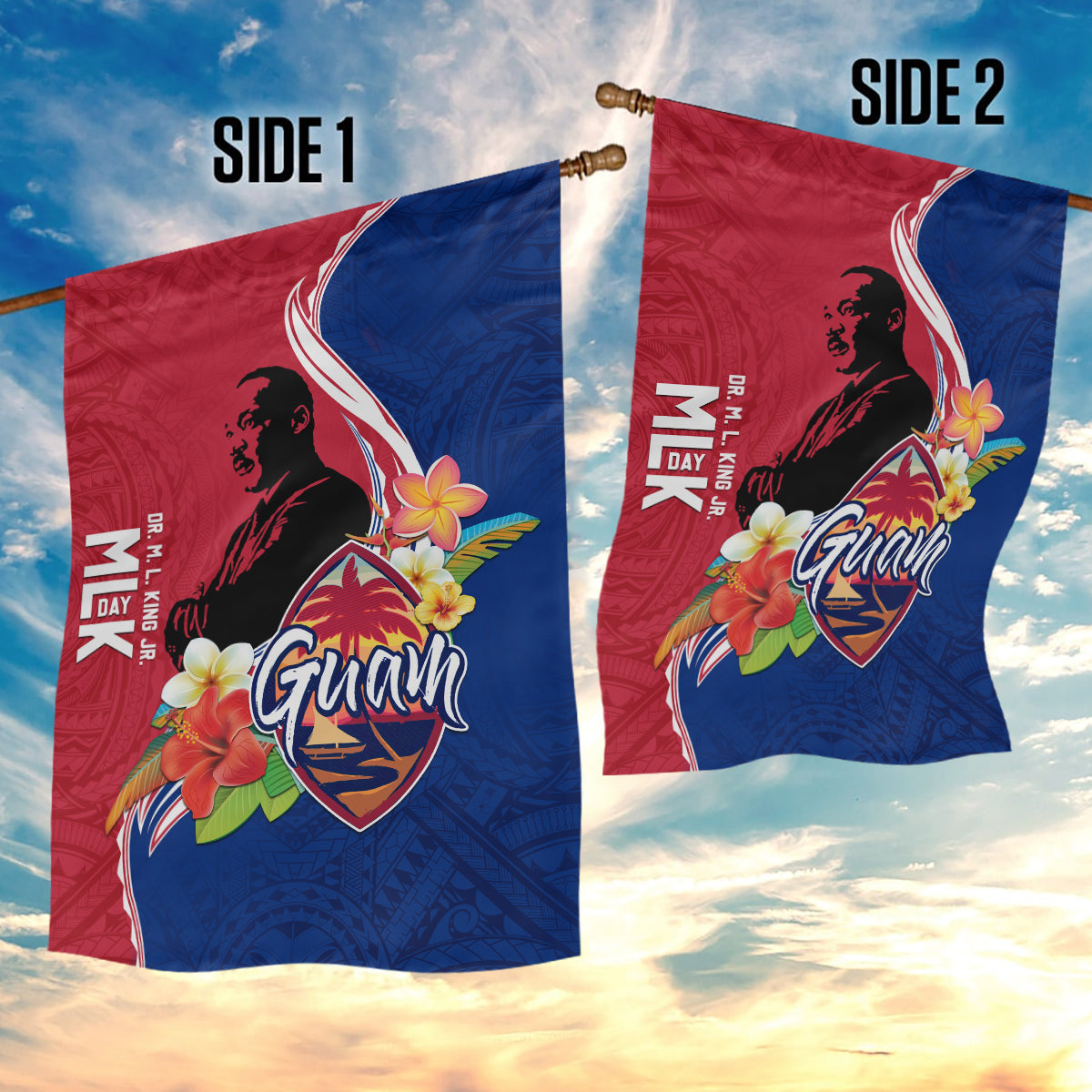Guam Martin Luther King Jr Day Garden Flag LT05 - Polynesian Pride