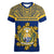 Personalised Repubrikin Naoero Independence Day Women V Neck T Shirt Tamanu With Coat Of Arms LT05 Female Yellow - Polynesian Pride
