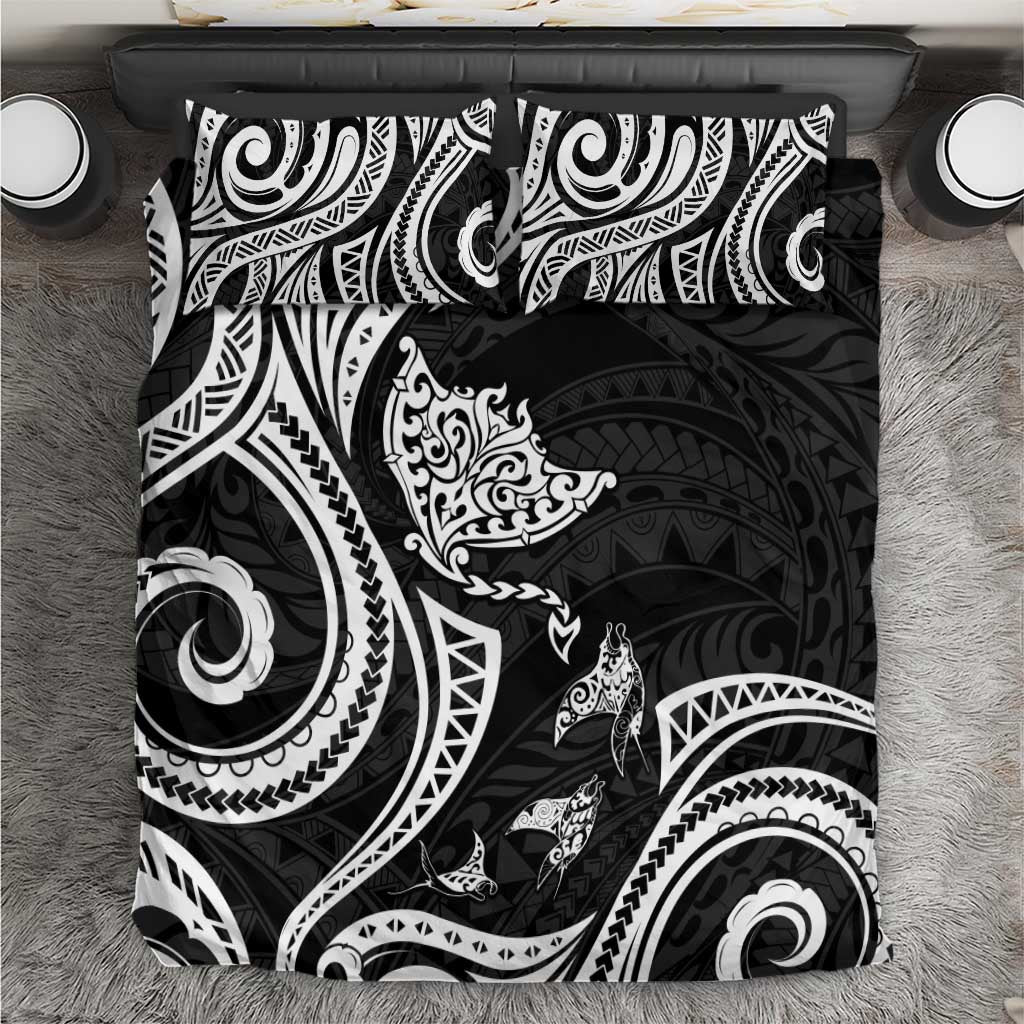 Hawaii Manta Ray Bedding Set Polynesian Art Tattoo