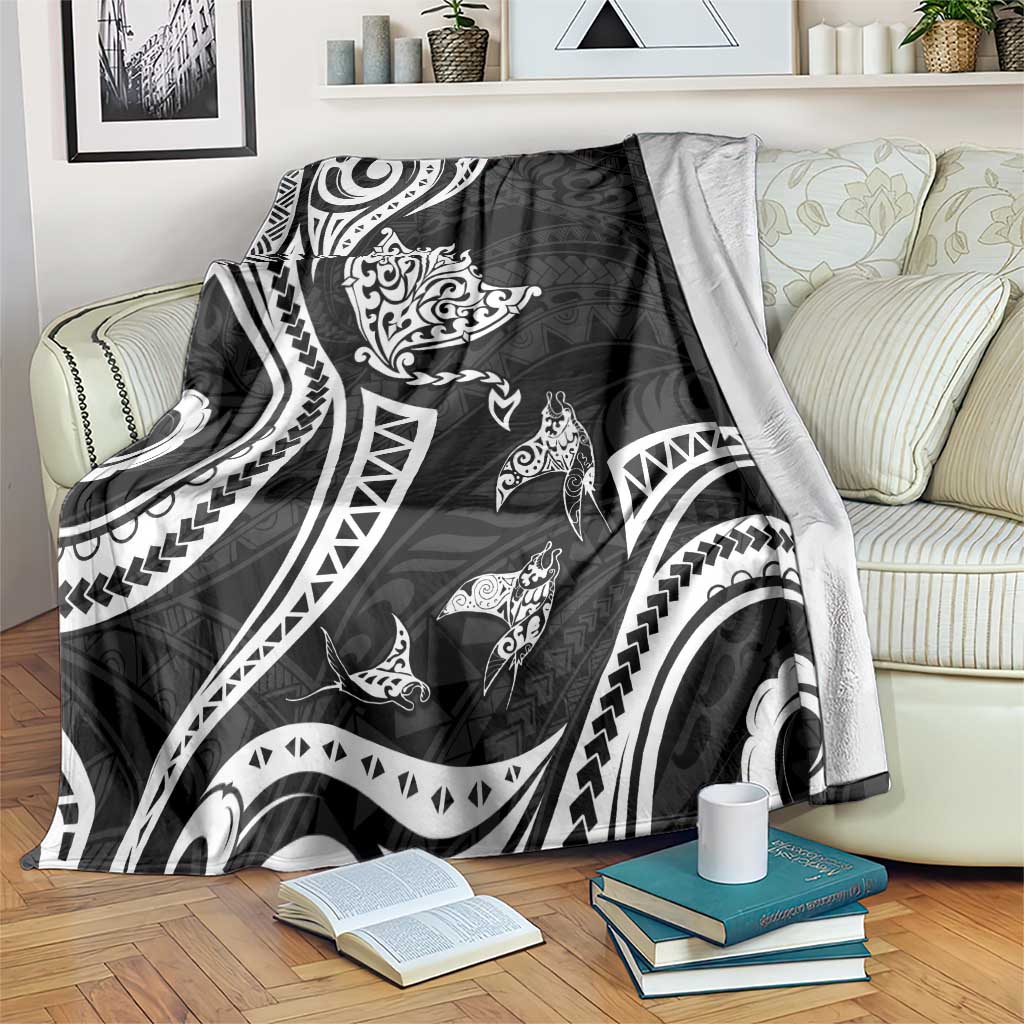 Hawaii Manta Ray Blanket Polynesian Art Tattoo