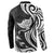 Hawaii Manta Ray Button Sweatshirt Polynesian Art Tattoo