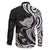 Hawaii Manta Ray Family Matching Long Sleeve Bodycon Dress and Hawaiian Shirt Polynesian Art Tattoo