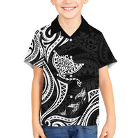 Hawaii Manta Ray Family Matching Tank Maxi Dress and Hawaiian Shirt Polynesian Art Tattoo
