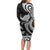 Hawaii Manta Ray Long Sleeve Bodycon Dress Polynesian Art Tattoo