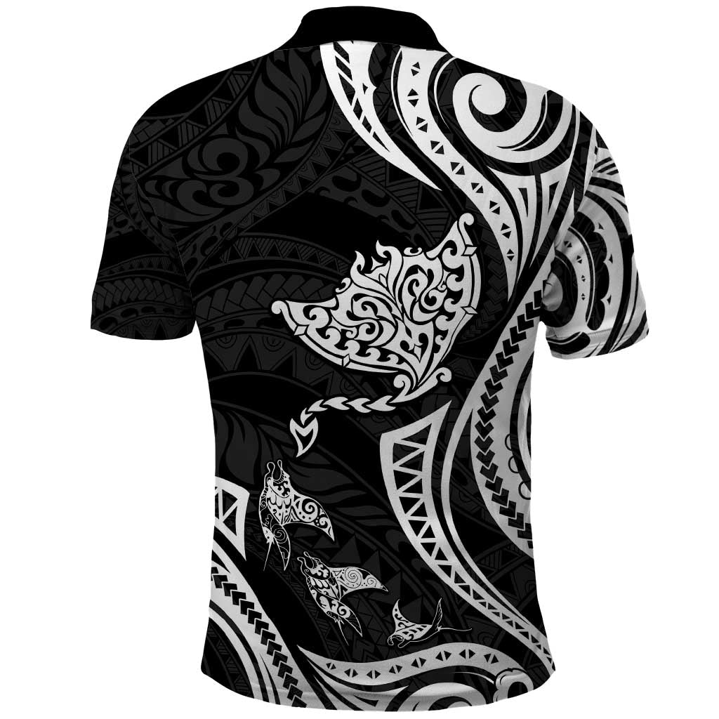 Hawaii Manta Ray Polo Shirt Polynesian Art Tattoo LT05 - Polynesian Pride