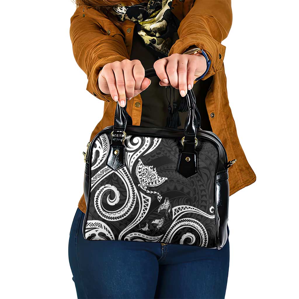 Hawaii Manta Ray Shoulder Handbag Polynesian Art Tattoo