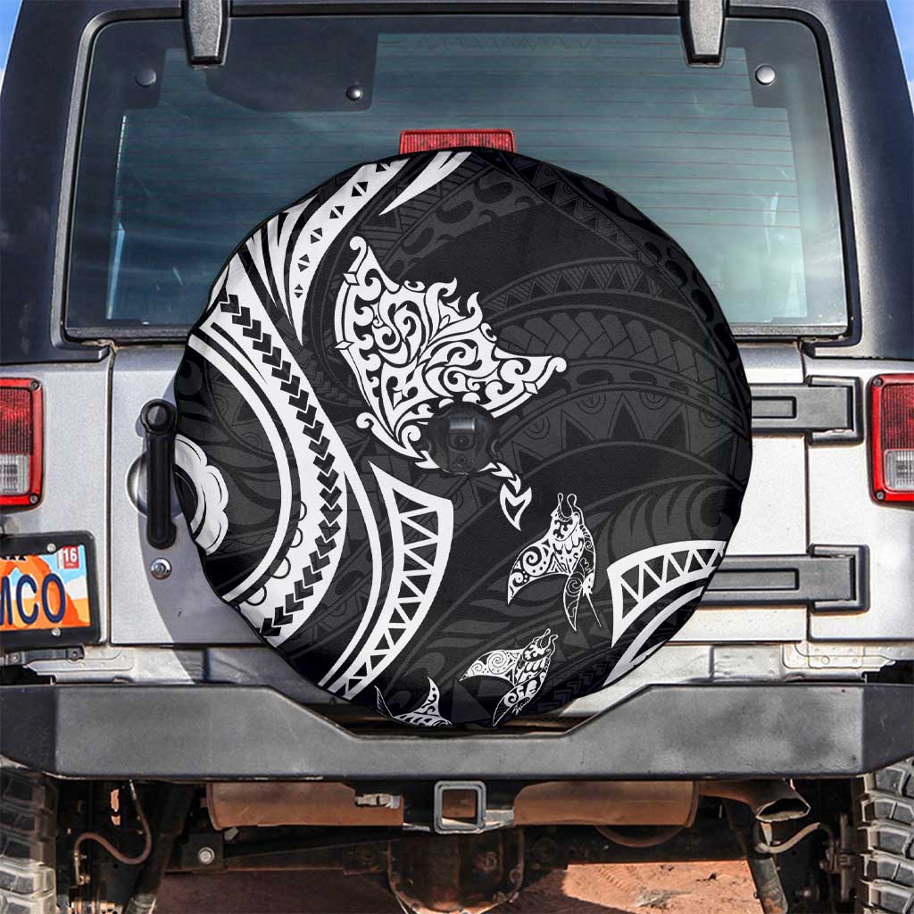 Hawaii Manta Ray Spare Tire Cover Polynesian Art Tattoo