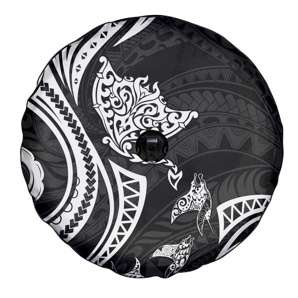 Hawaii Manta Ray Spare Tire Cover Polynesian Art Tattoo