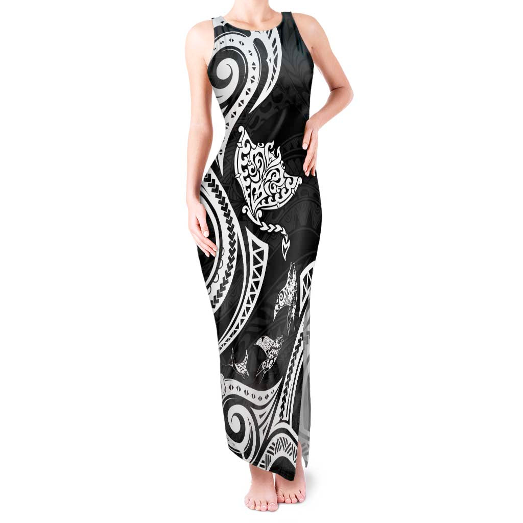 Hawaii Manta Ray Tank Maxi Dress Polynesian Art Tattoo