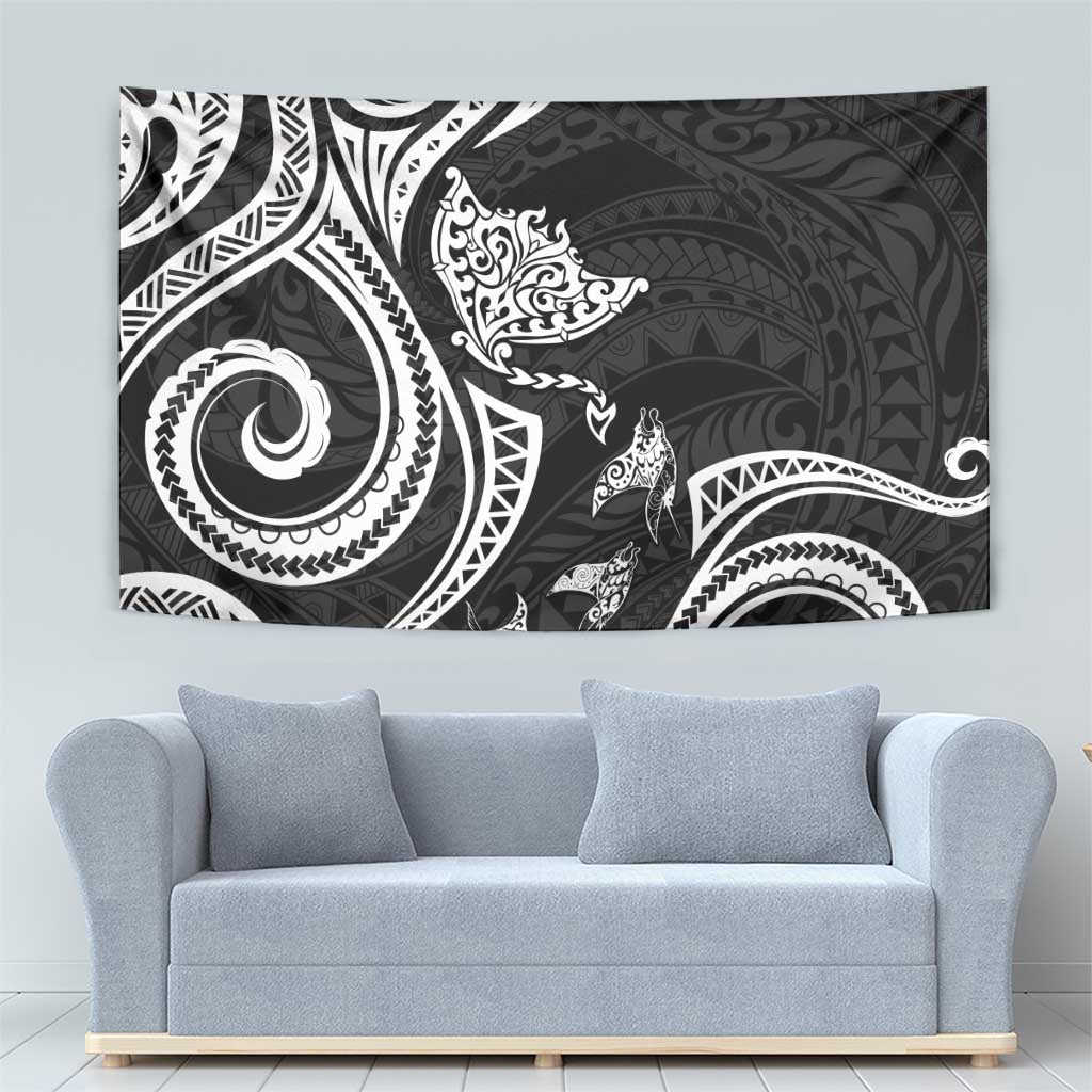 Hawaii Manta Ray Tapestry Polynesian Art Tattoo