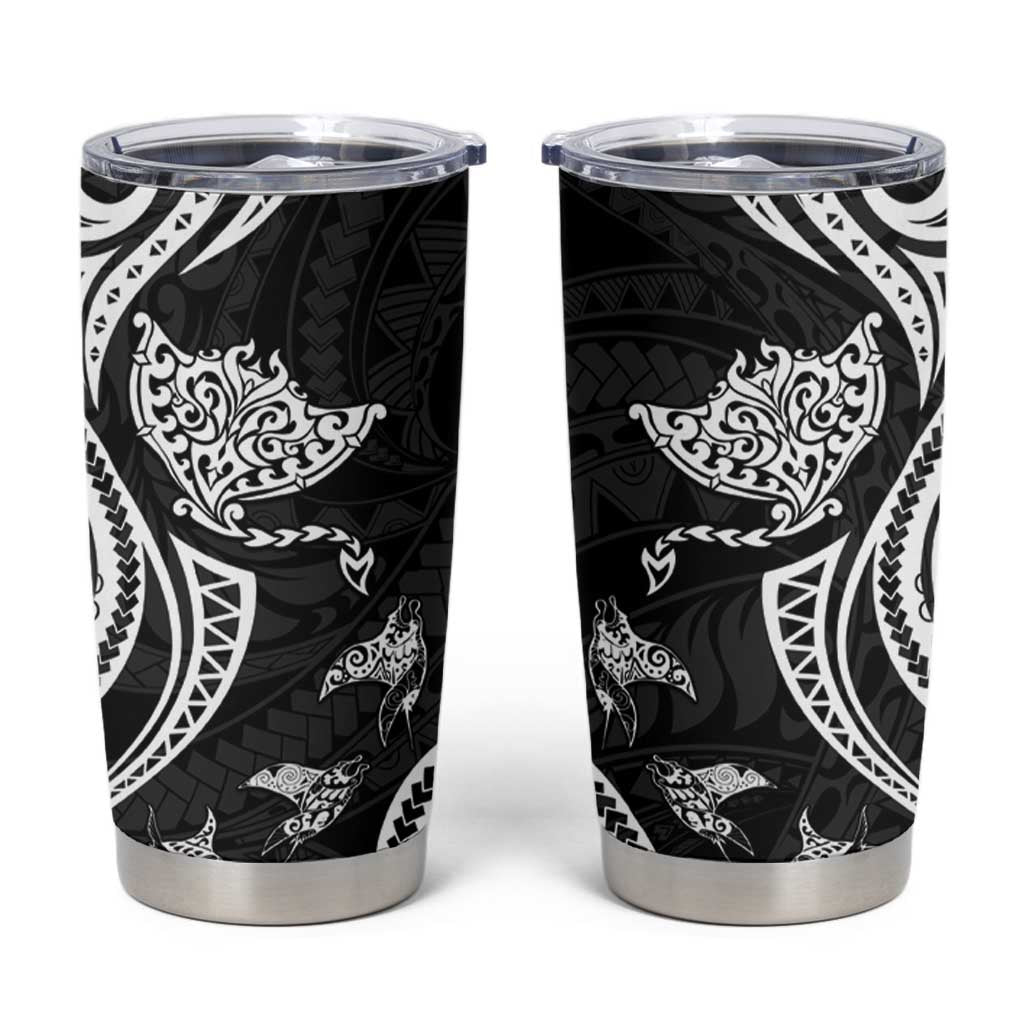 Hawaii Manta Ray Tumbler Cup Polynesian Art Tattoo