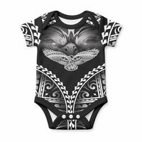 Hawaiian Hawk Baby Onesie Polynesian Pattern Style LT05 Black - Polynesian Pride