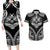 Hawaiian Hawk Couples Matching Long Sleeve Bodycon Dress and Hawaiian Shirt Polynesian Pattern Style