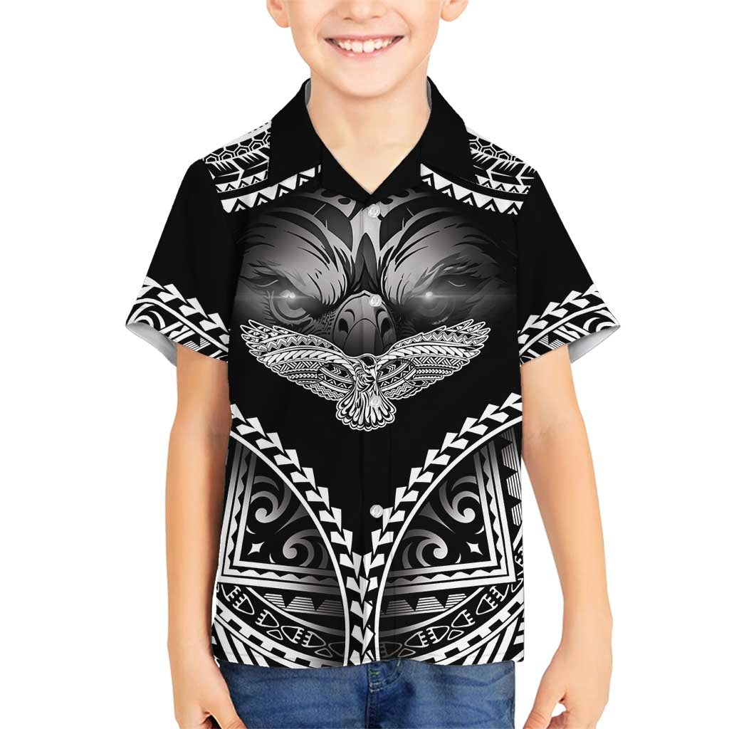 Hawaiian Hawk Family Matching Summer Maxi Dress and Hawaiian Shirt Polynesian Pattern Style