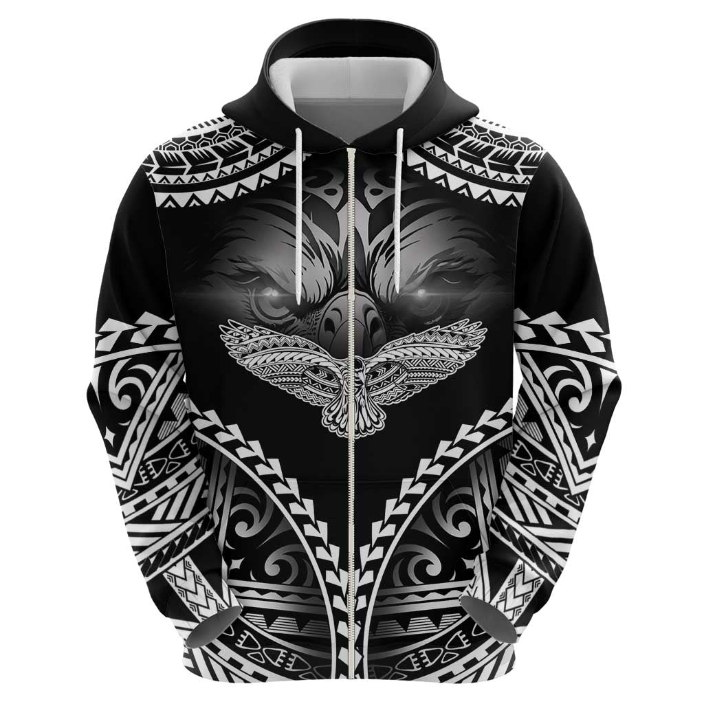 Hawaiian Hawk Hoodie Polynesian Pattern Style