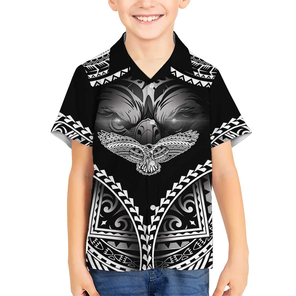 Hawaiian Hawk Kid Hawaiian Shirt Polynesian Pattern Style