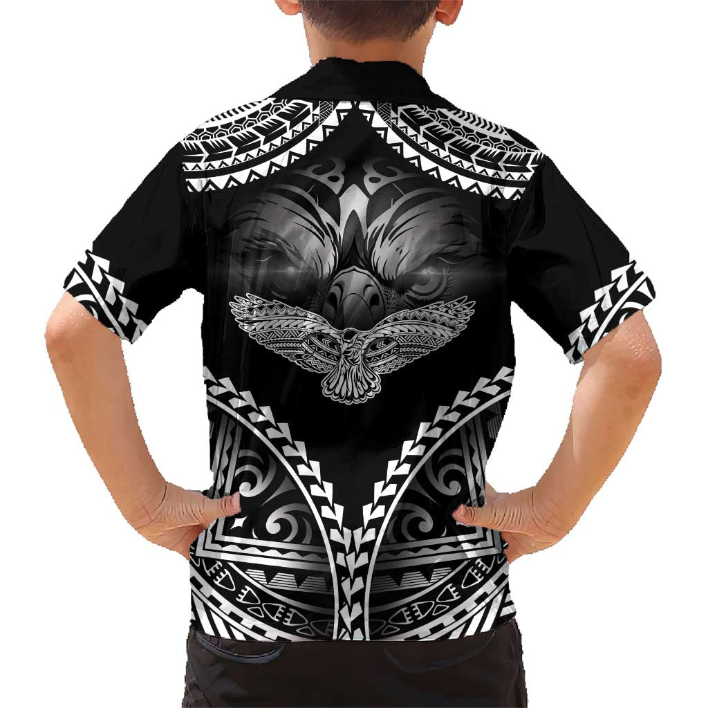 Hawaiian Hawk Kid Hawaiian Shirt Polynesian Pattern Style
