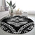 Hawaiian Hawk Round Carpet Polynesian Pattern Style