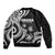 Hawaii Ohana Means Family Bomber Jacket Sea Turtle Polynesian Style