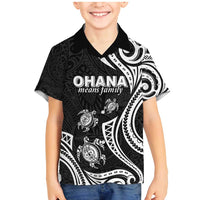 Hawaii Ohana Means Family Family Matching Mermaid Dress and Hawaiian Shirt Sea Turtle Polynesian Style