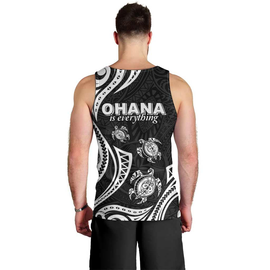 Hawaii Ohana Means Family Men Tank Top Sea Turtle Polynesian Style