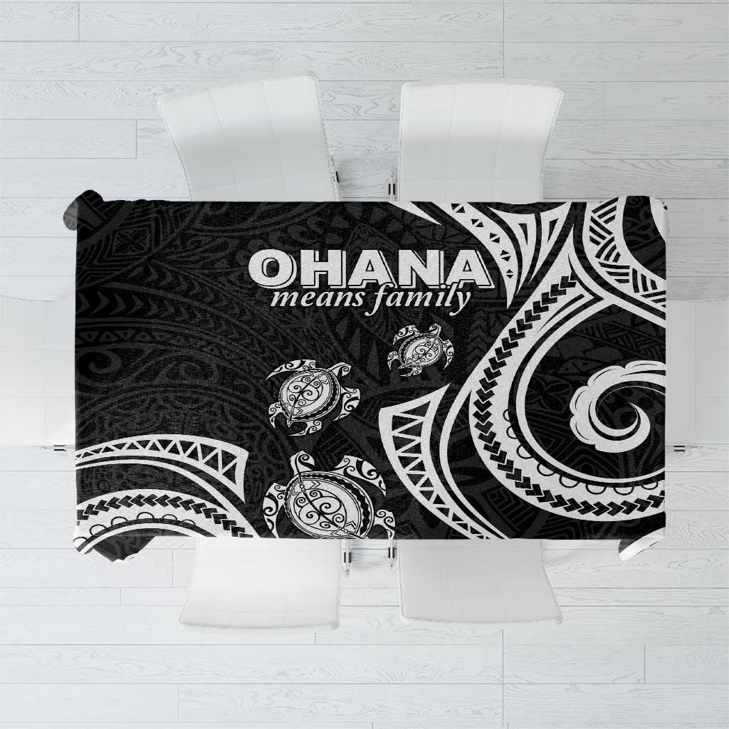 Hawaii Ohana Means Family Tablecloth Sea Turtle Polynesian Style