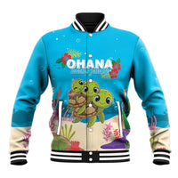 Ohana Hawaii Baseball Jacket Kawaii Family Turtle