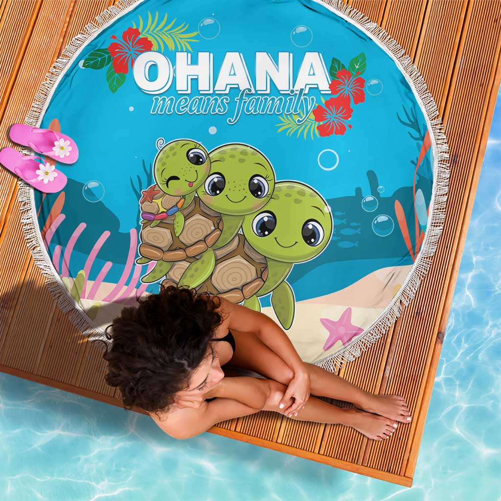 Ohana Hawaii Beach Blanket Kawaii Family Turtle