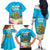 Ohana Hawaii Family Matching Off The Shoulder Long Sleeve Dress and Hawaiian Shirt Kawaii Family Turtle