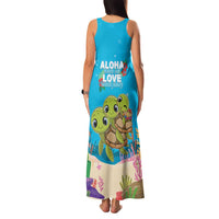 Ohana Hawaii Family Matching Tank Maxi Dress and Hawaiian Shirt Kawaii Family Turtle