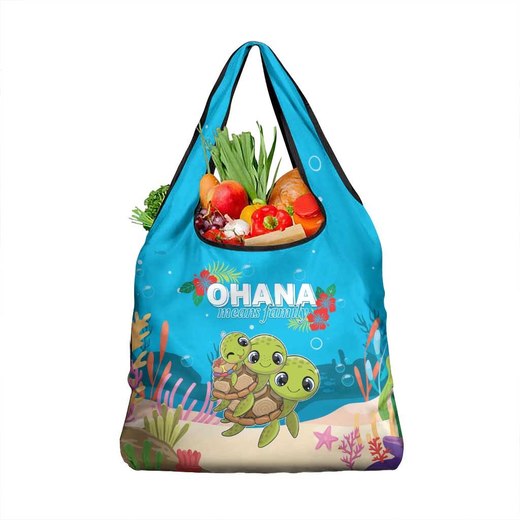 Ohana Hawaii Grocery Bag Kawaii Family Turtle