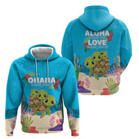 Ohana Hawaii Hoodie Kawaii Family Turtle