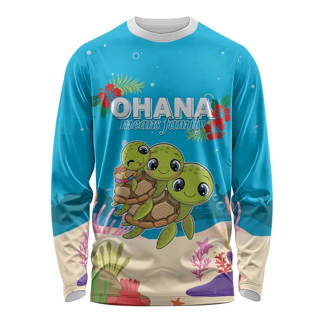 Ohana Hawaii Long Sleeve Shirt Kawaii Family Turtle