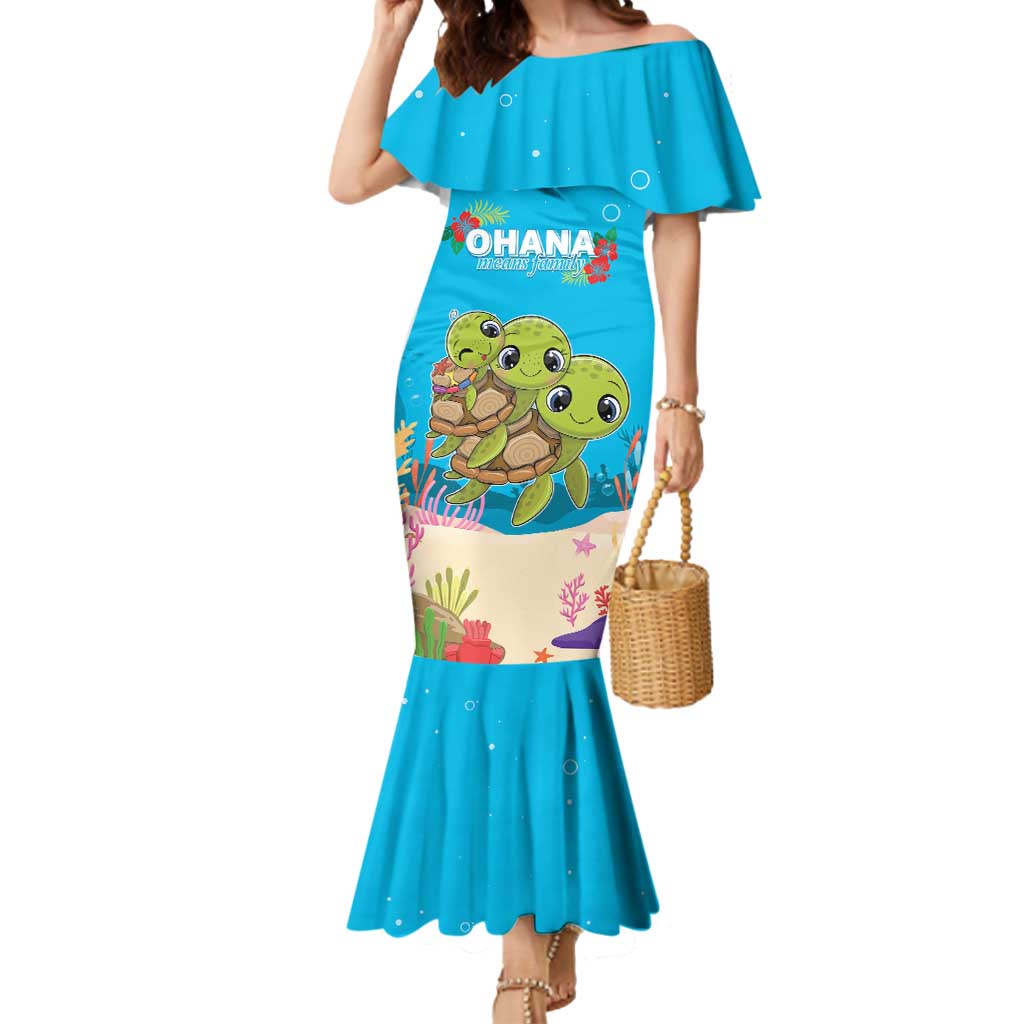 Ohana Hawaii Mermaid Dress Kawaii Family Turtle