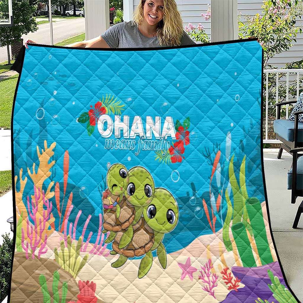 Ohana Hawaii Quilt Kawaii Family Turtle