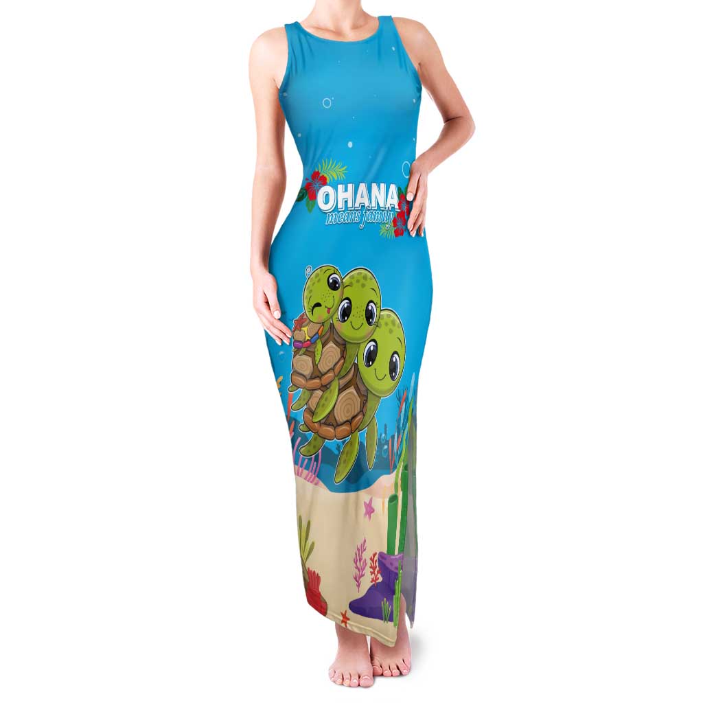 Ohana Hawaii Tank Maxi Dress Kawaii Family Turtle