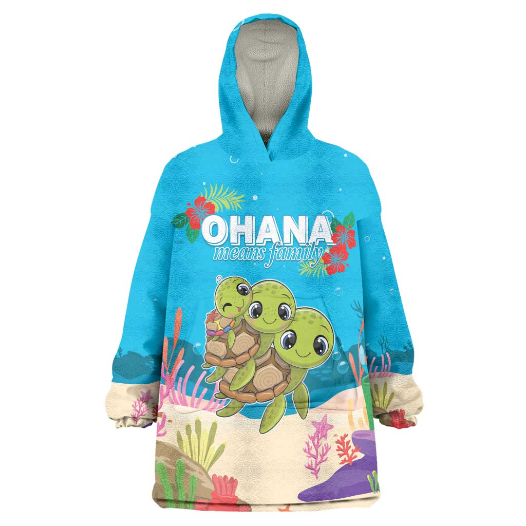 Ohana Hawaii Wearable Blanket Hoodie Kawaii Family Turtle